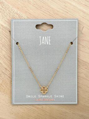 Jane Gold-Tone Petite Clover Necklace